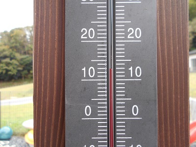 今朝の気温　13℃　９：００