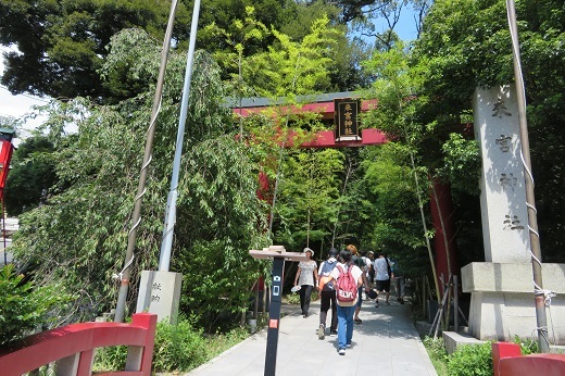 来宮神社入口の赤鳥居