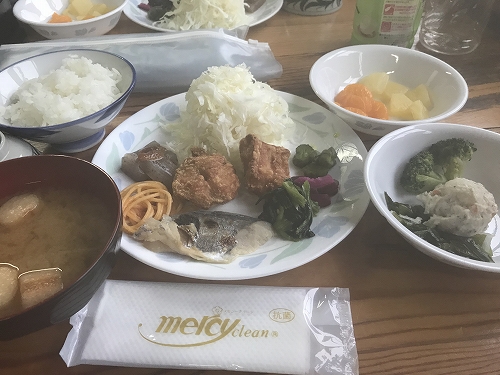 笠ヶ岳夕食