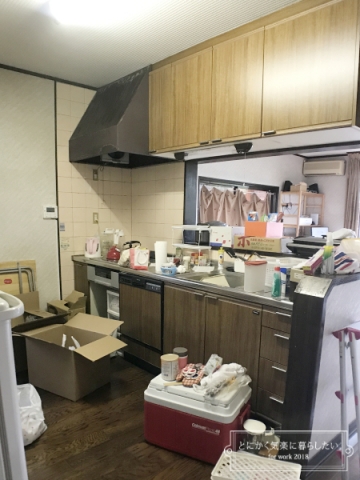 引っ越し後のキッチン整理 (1)